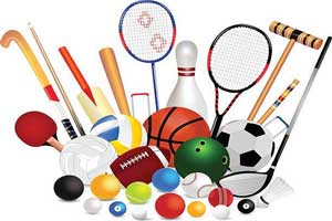 A collection of Sports equipment